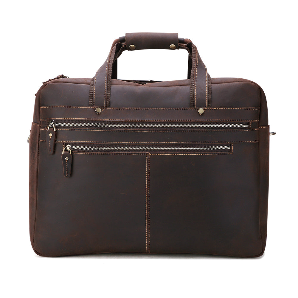 The Briefcase | Men's Leather Work Bag for 17 Inch Laptops