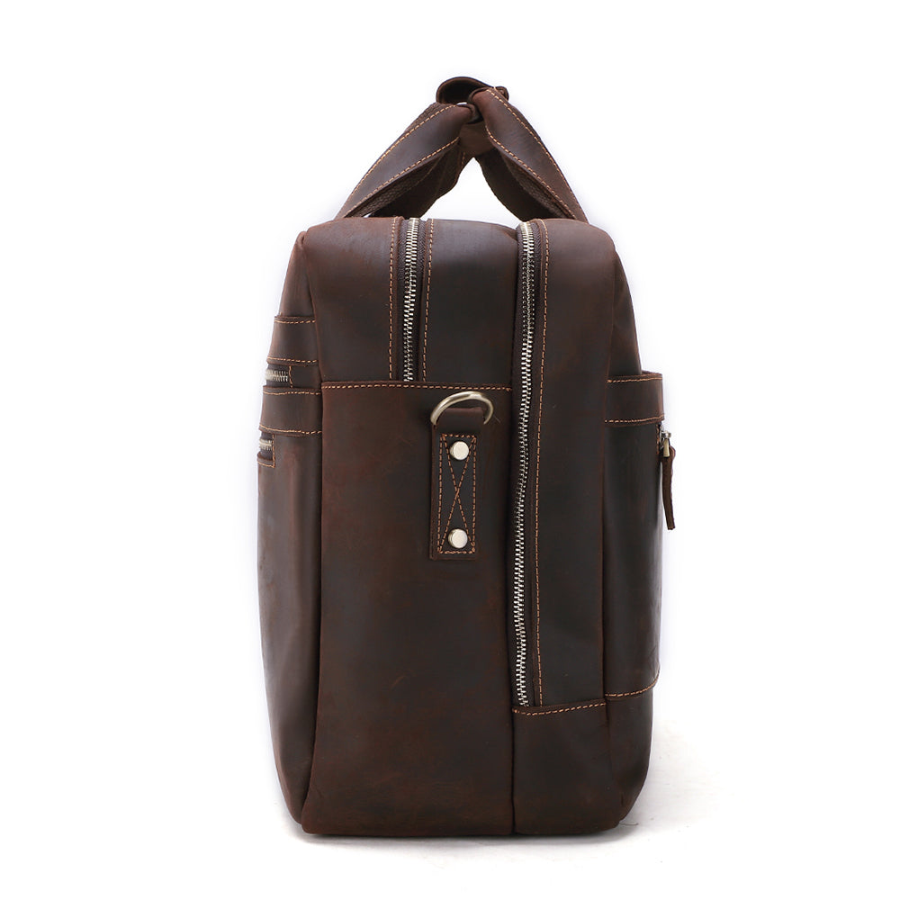 The Briefcase | Men's Leather Work Bag for 17 Inch Laptops