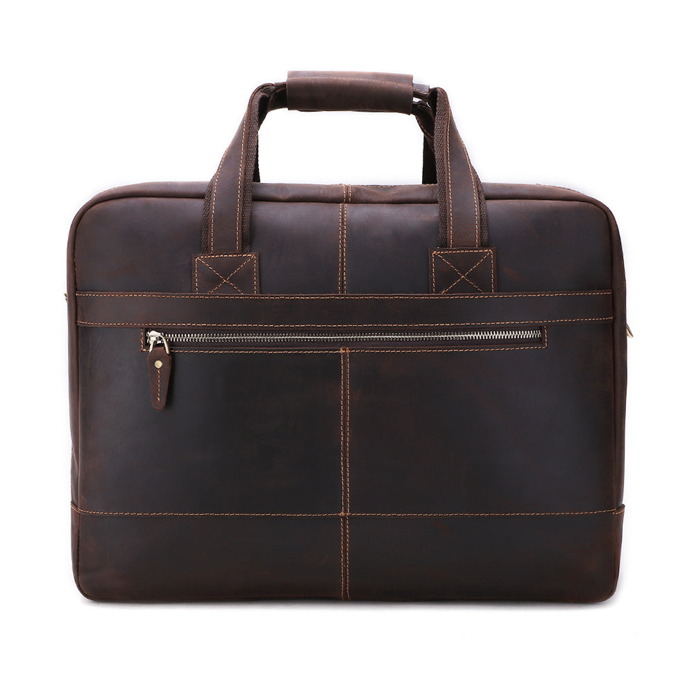 K-cliffs Genuine Leather Rolling Briefcase Travel Luggage Laptop Bag, Brown, Adult Unisex, Size: One Size
