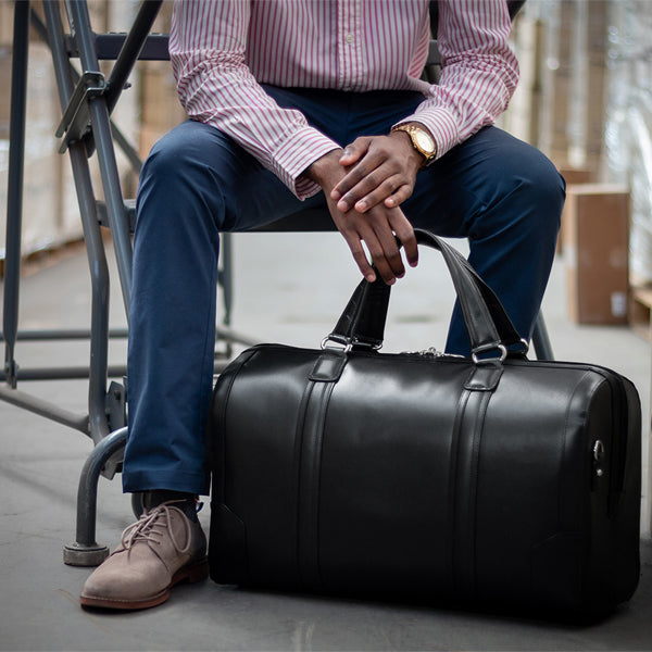 Buy GOLDLINELeather Duffle Bag for Travel Men Women- 50L - Brown Online at  desertcartINDIA