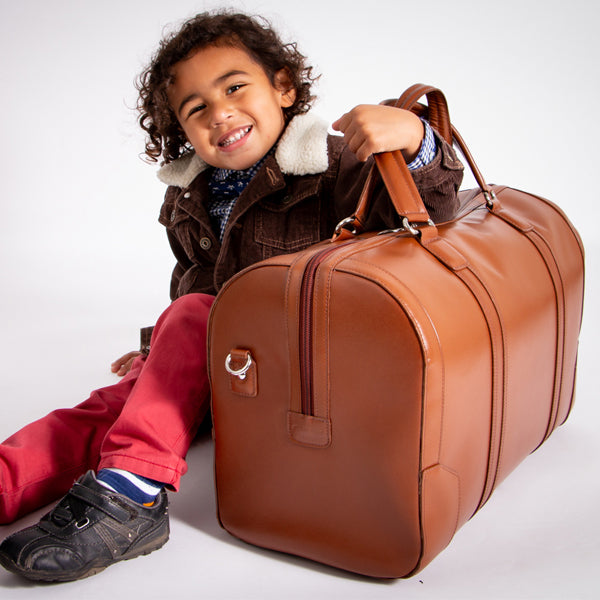 Mens leather best sale carry on luggage