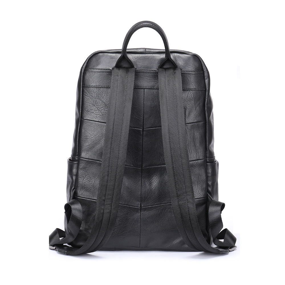 The Casual | Men's Black Leather Backpack