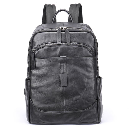 The Casual | Men's Black Leather Backpack