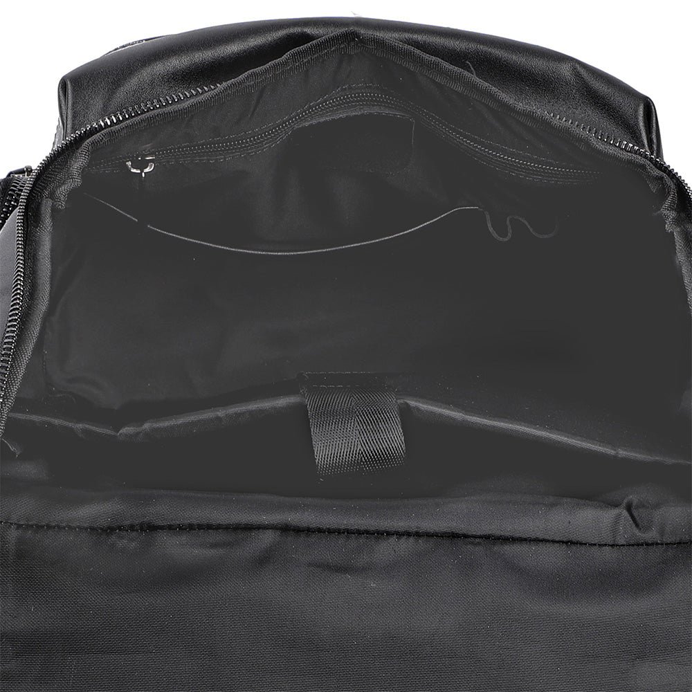 the charcoal leather backpack