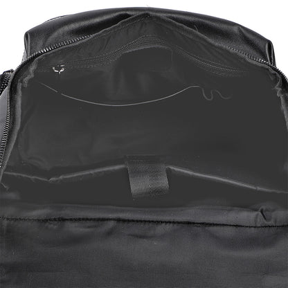 the charcoal leather backpack