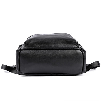 the charcoal leather backpack