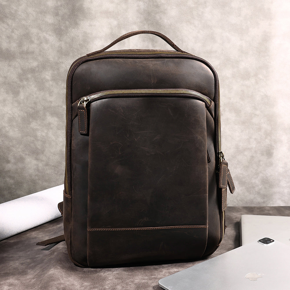 The College | Leather Backpack for Students