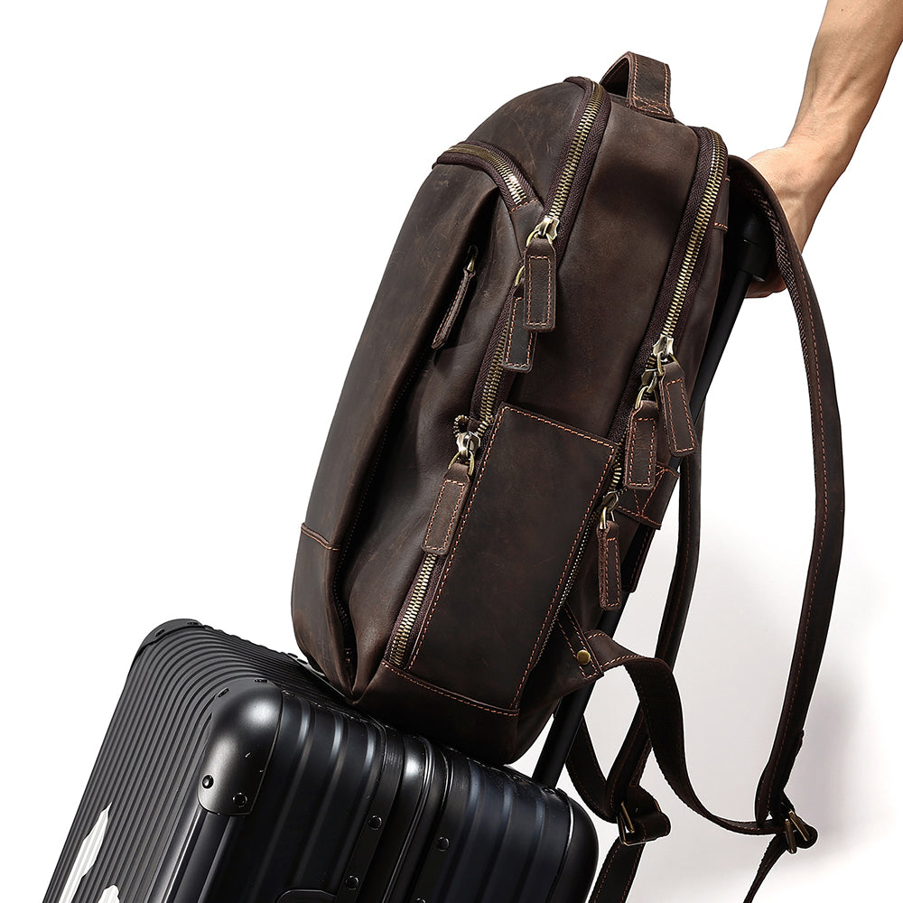 Leather college bags online for men