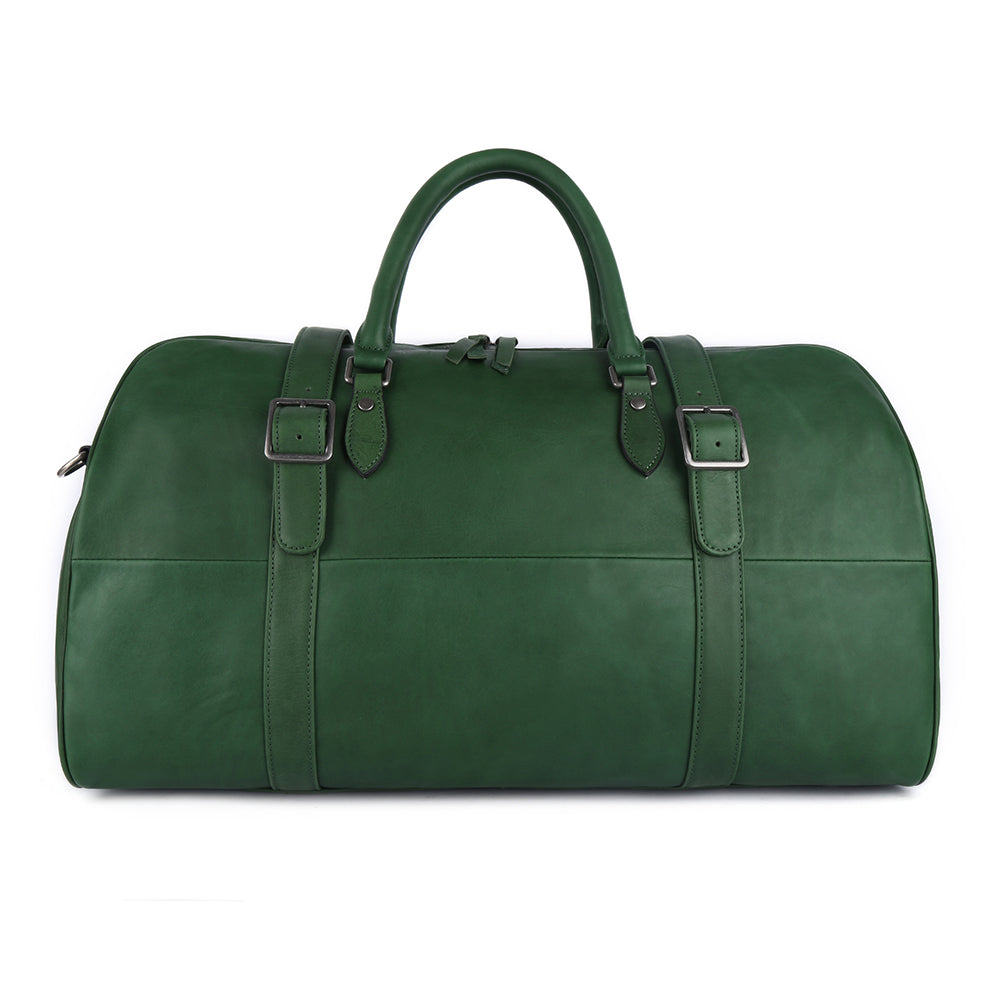 Green Leather Duffle Bag