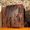 the compact leather backpack