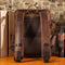 the compact leather backpack