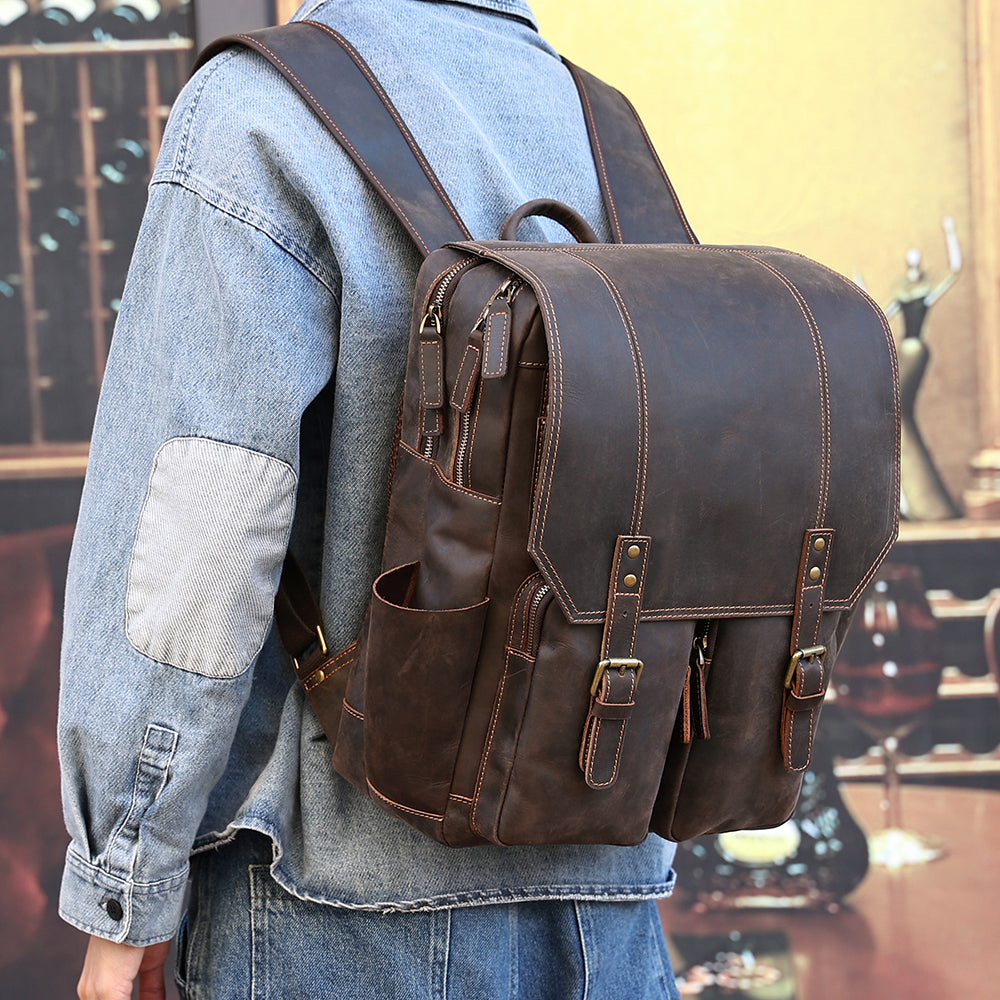 Leather Backpacks for Men  Laptop Travel Bookbags – The Real Leather  Company