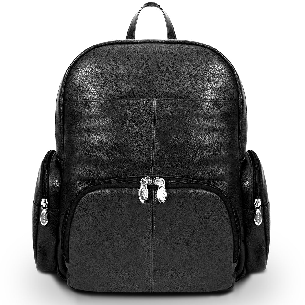 The Cumberland Leather Laptop Backpack Black