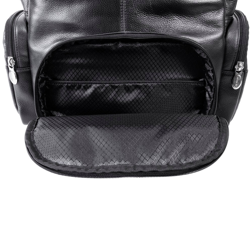 The Cumberland Leather Laptop Backpack Black