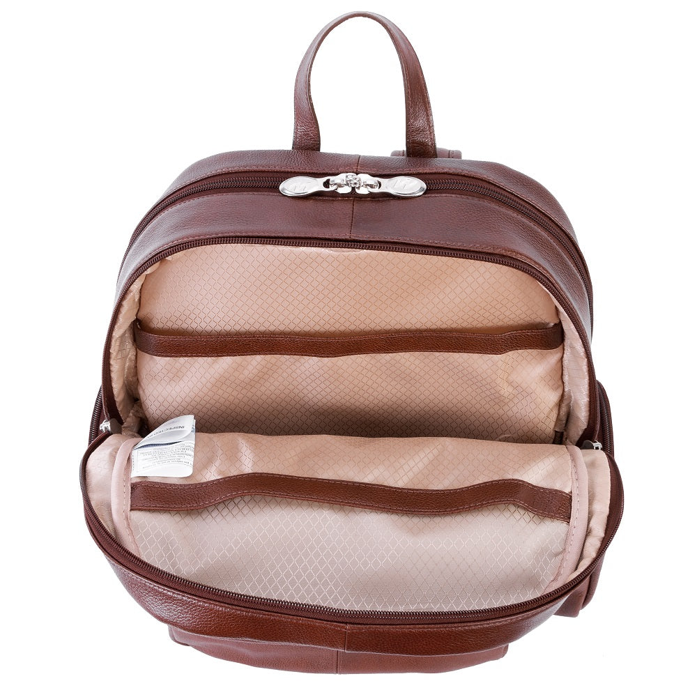 Samsonite leather slim laptop backpack online chestnut