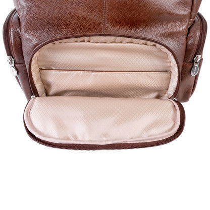 The Cumberland Leather Laptop Backpack Brown