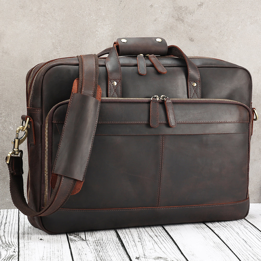 The Darcy | Men's Leather Laptop Bag Briefcase for Work & Office
