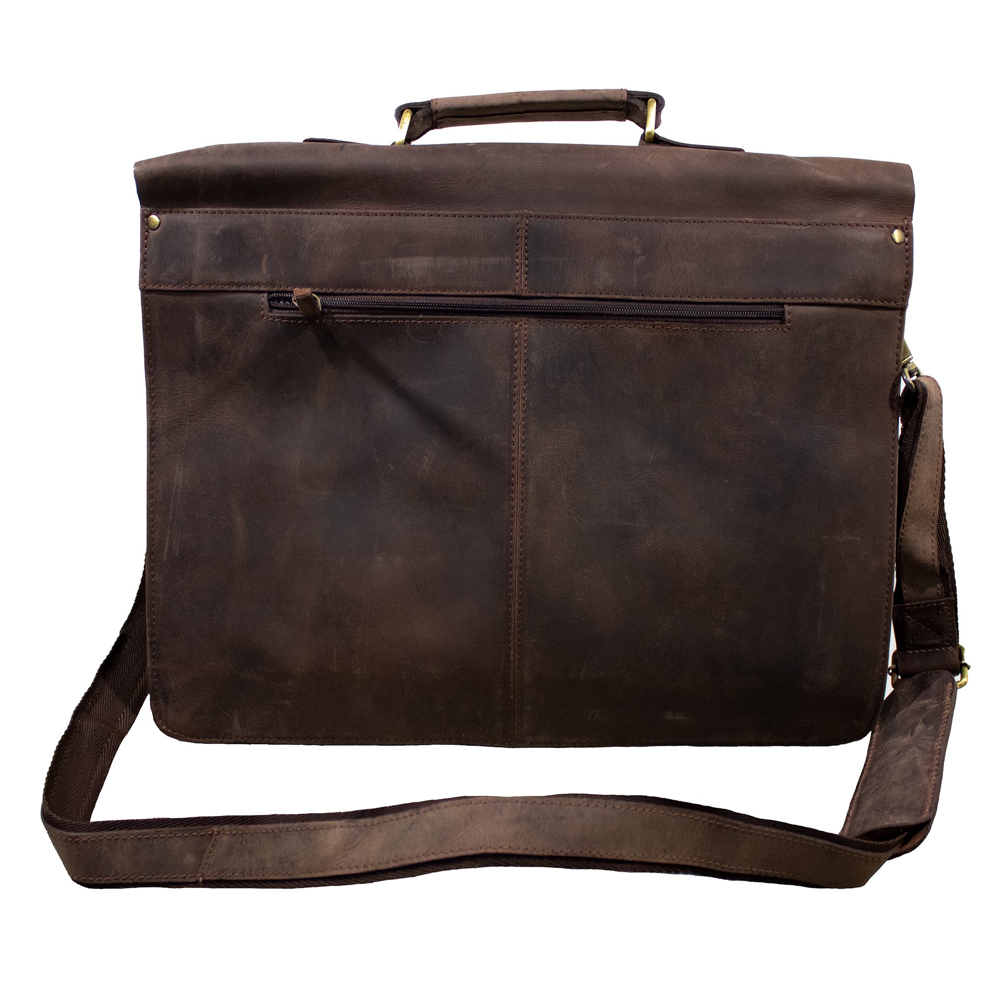 Full-Grain Buffalo Leather Sling Messenger Bag