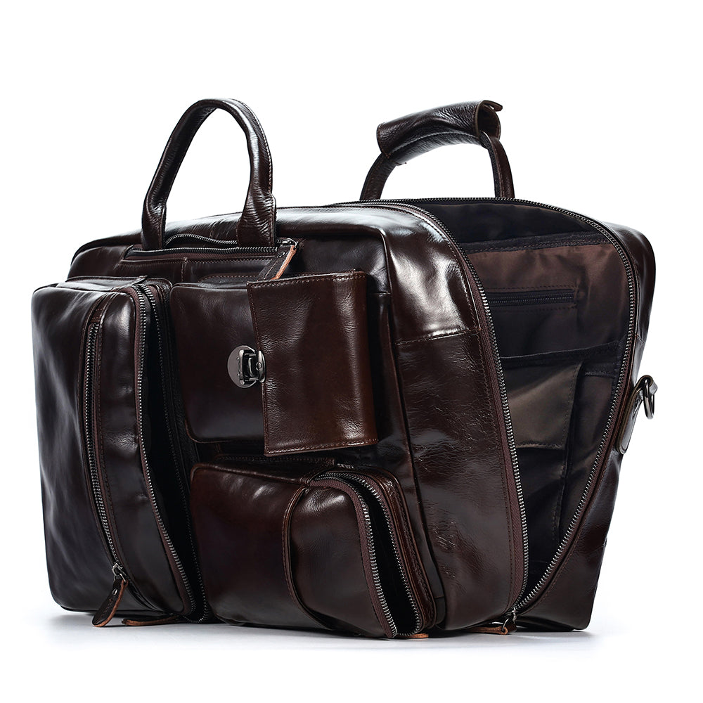 The Convertible | Dual Leather Backpack & Briefcase