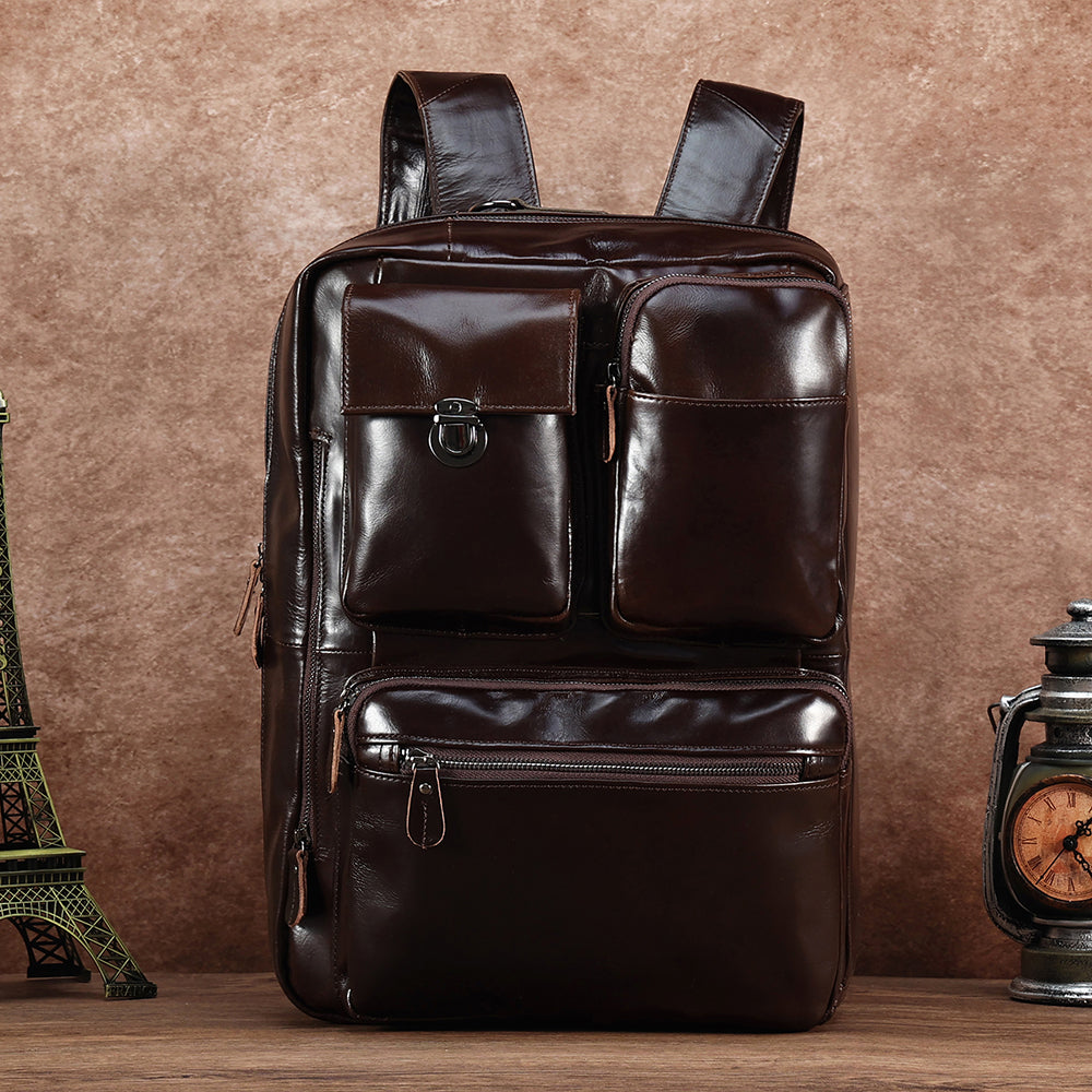 The Convertible | Dual Leather Backpack & Briefcase