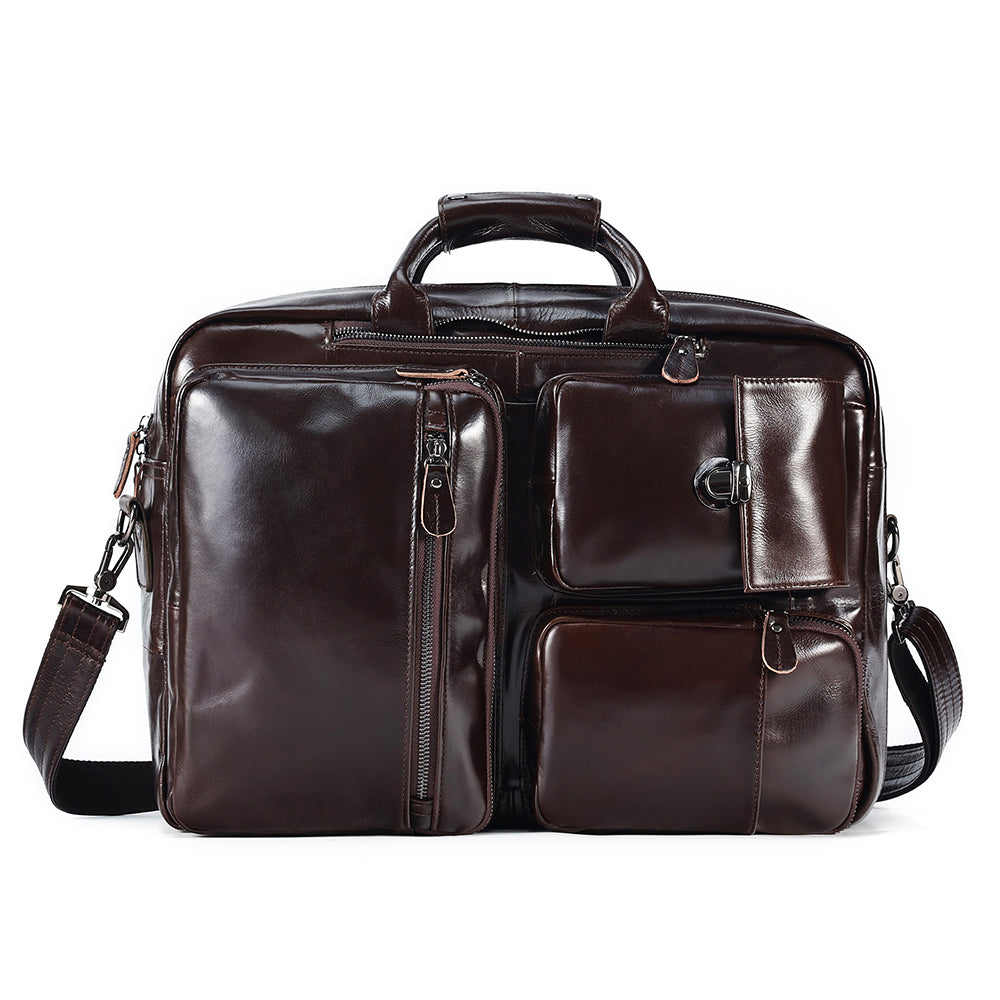 The Convertible | Dual Leather Backpack & Briefcase