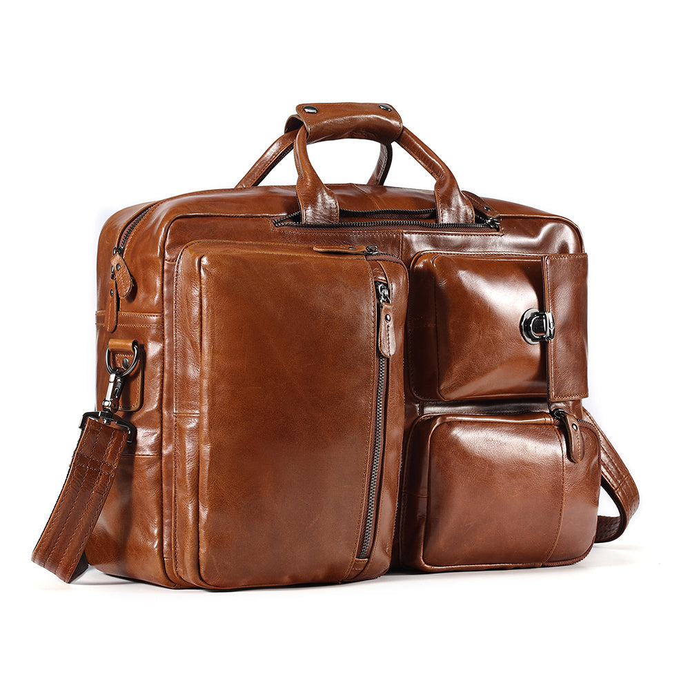 The Convertible | Dual Leather Backpack & Briefcase