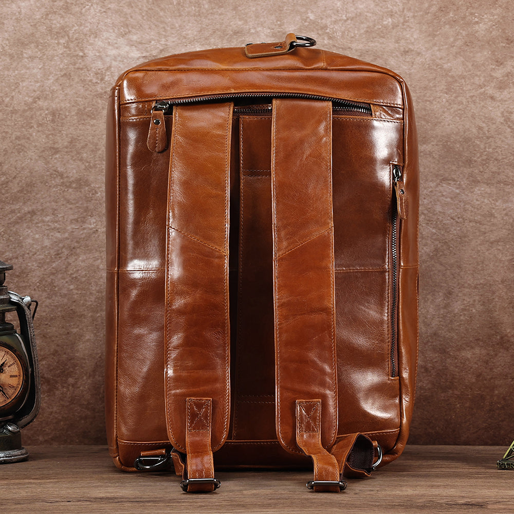 The Convertible | Dual Leather Backpack & Briefcase