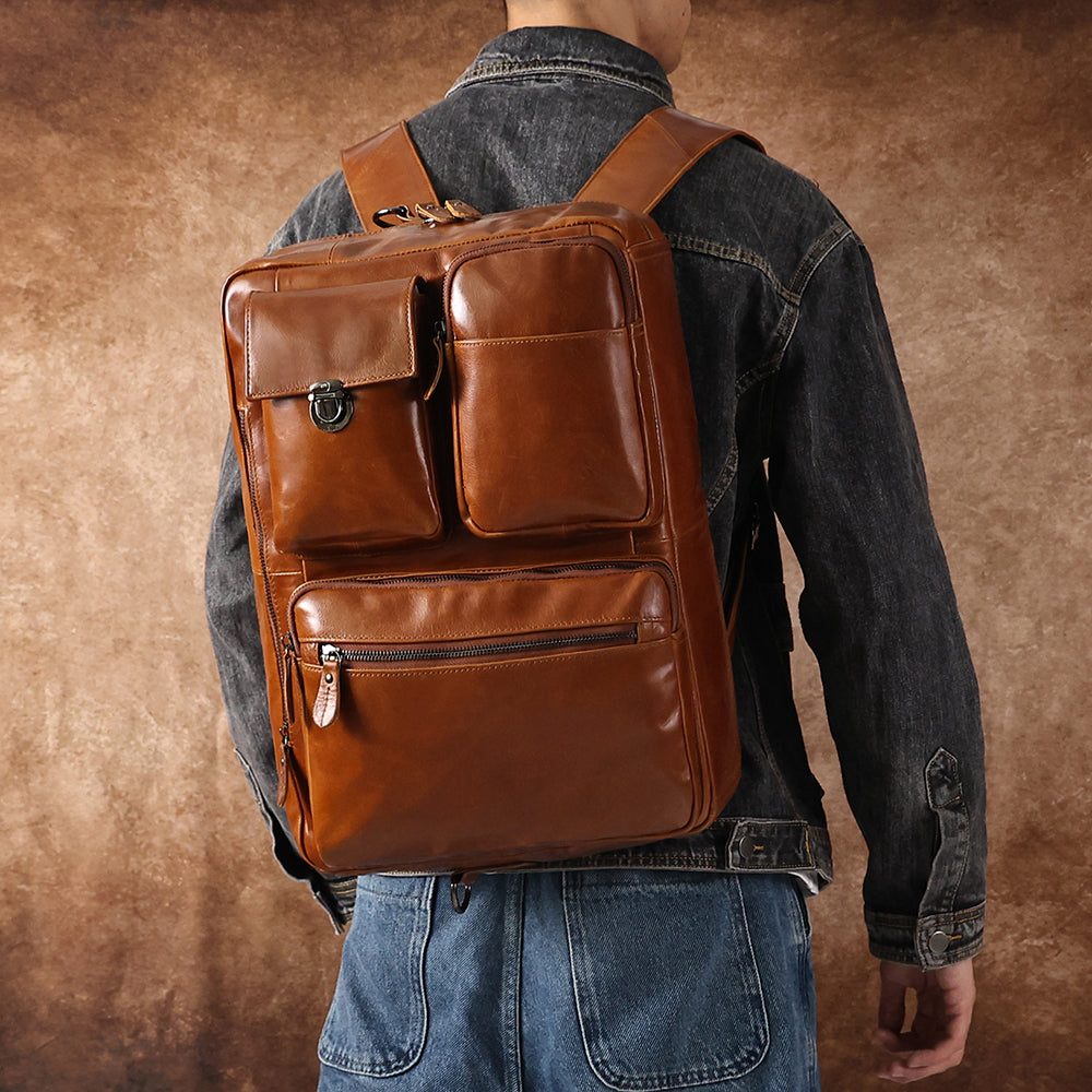 The Convertible | Dual Leather Backpack & Briefcase