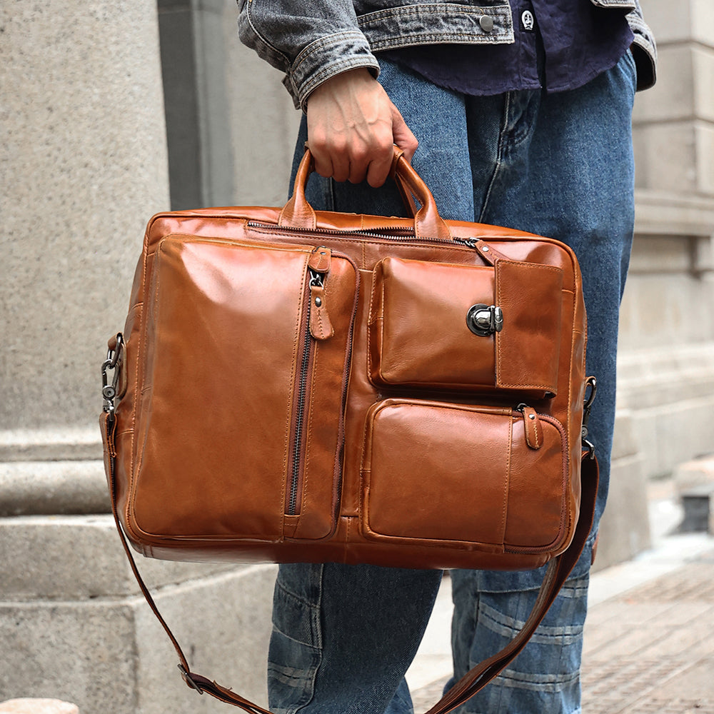 The Convertible | Dual Leather Backpack & Briefcase