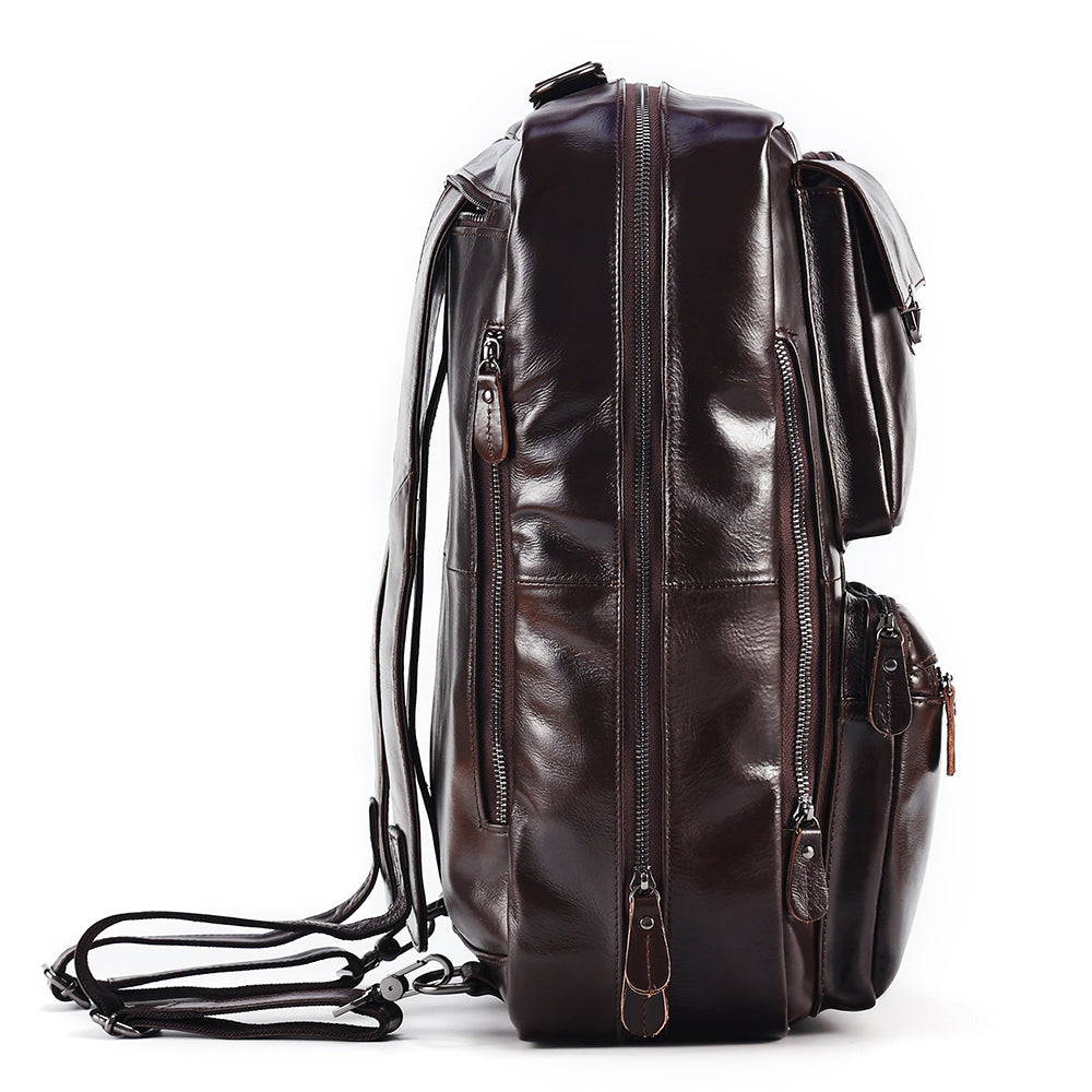 The Convertible  Dual Leather Backpack & Briefcase for Travel