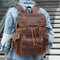 the drawstring leather backpack
