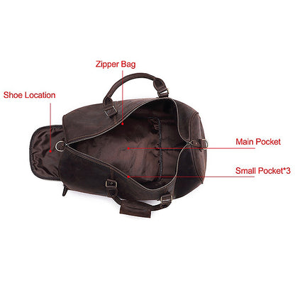 The Duffel Men's Leather Duffel Bag Inside