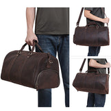 Mens Leather Duffle Bag with Shoe Compartment – The Real Leather Company