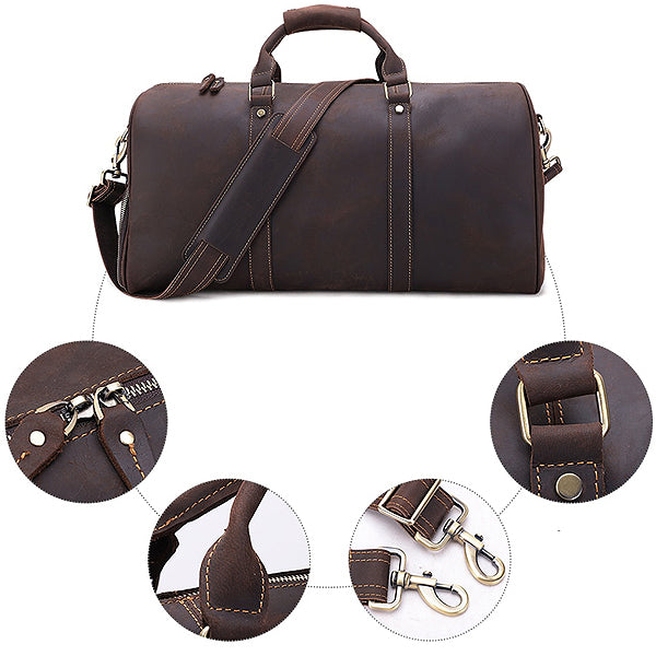 The Duffel Men's Leather Duffel Bag Zoomed