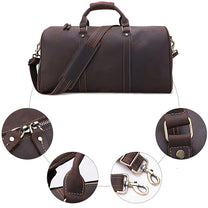 Men's Leather Duffel Bag - Weekend Trip Travelling Airport Bag – The ...