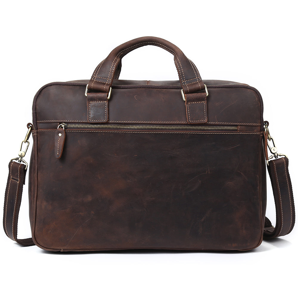 Leather Laptop Briefcase Bag For Men - Full Grain Leather – The Real  Leather Company