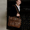 Men's Leather Laptop Bag Briefcase - Brown & Black Full Grain