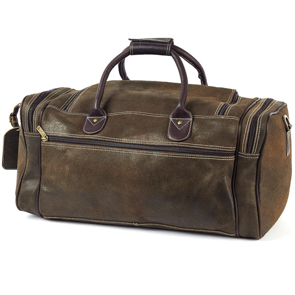 22 Inch Leather Duffel Bag for Men for Work Trips Distressed Backj