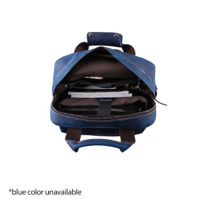 Men's Leather Backpack for 15 Inch Laptop Computers for Men and Women Open Full