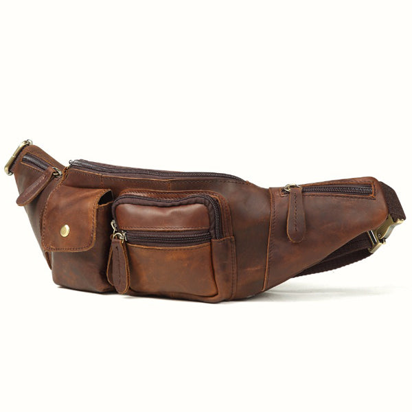 Genuine leather shop fanny pack