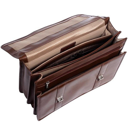 The Flournoy 15 Inch Laptop Leather Messenger Bag Briefcase For Men