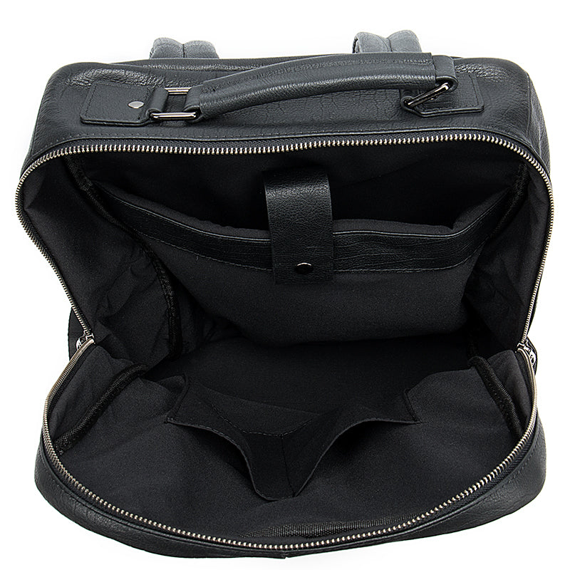 The Giorno | Men's Black Leather Backpack