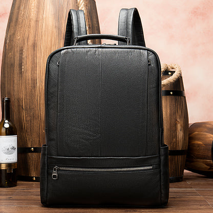 The Giorno | Men's Black Leather Backpack