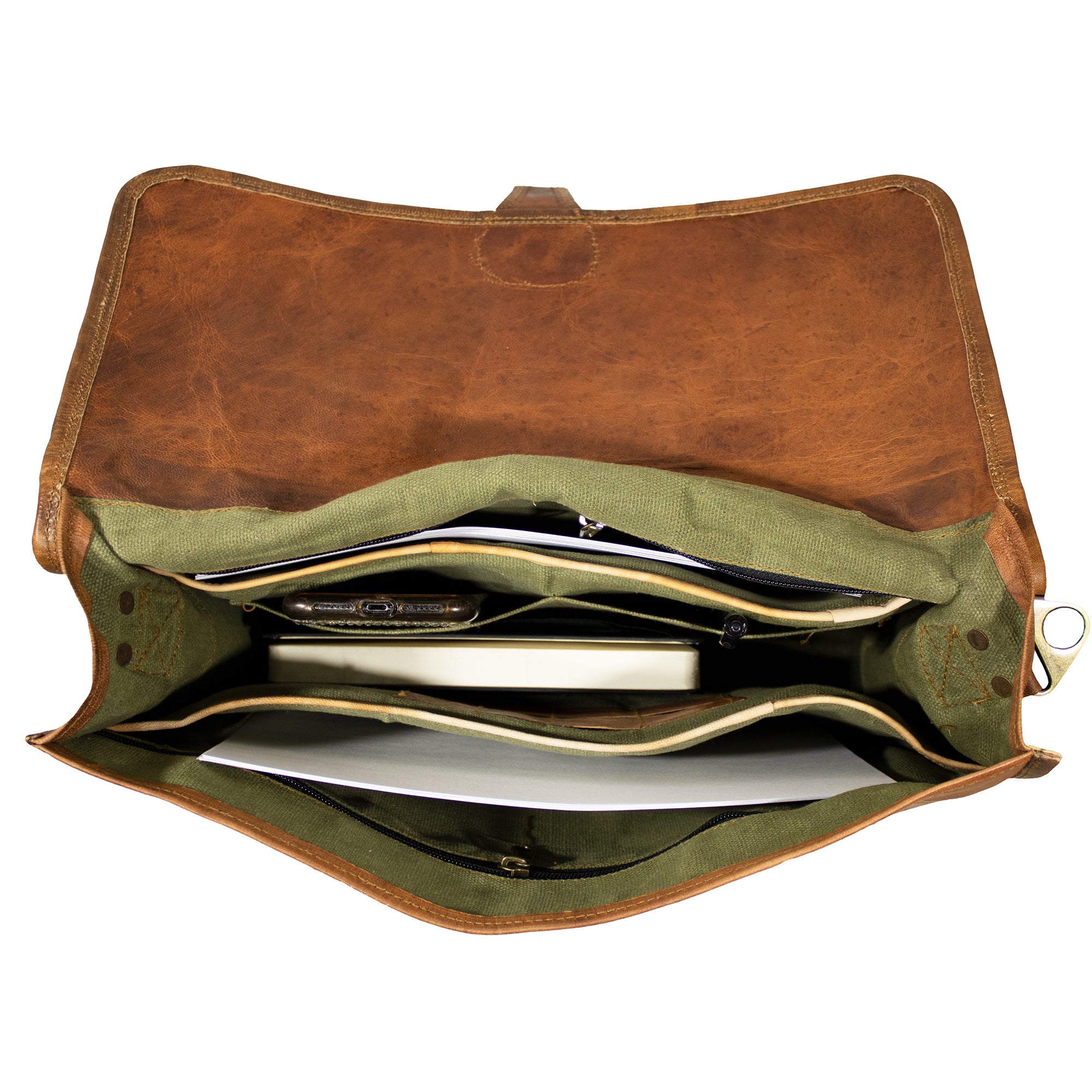 Leather notebook outlet bag