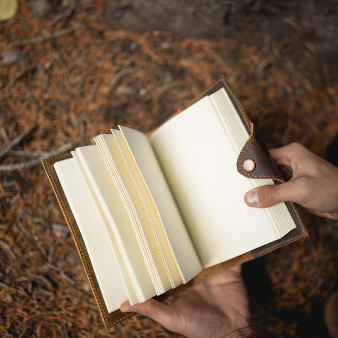 The Journal - Men's Top Grain Leather Diary Journal Paper