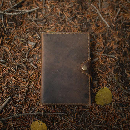 The Journal - Men's Top Grain Leather Diary Journal Flat