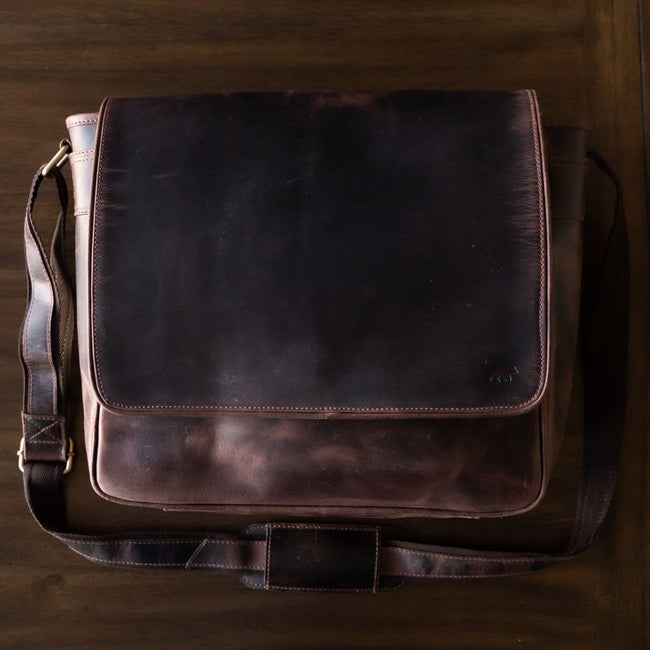 18 Inch Leather Laptop Bag