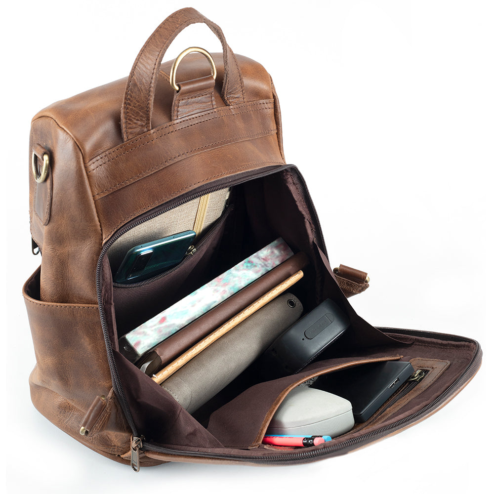 Leather rucksack MILAN model – Veinage