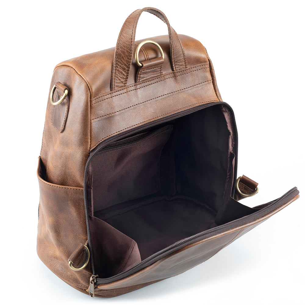 Kiton Burgundy Leather Backpack | IsuiT