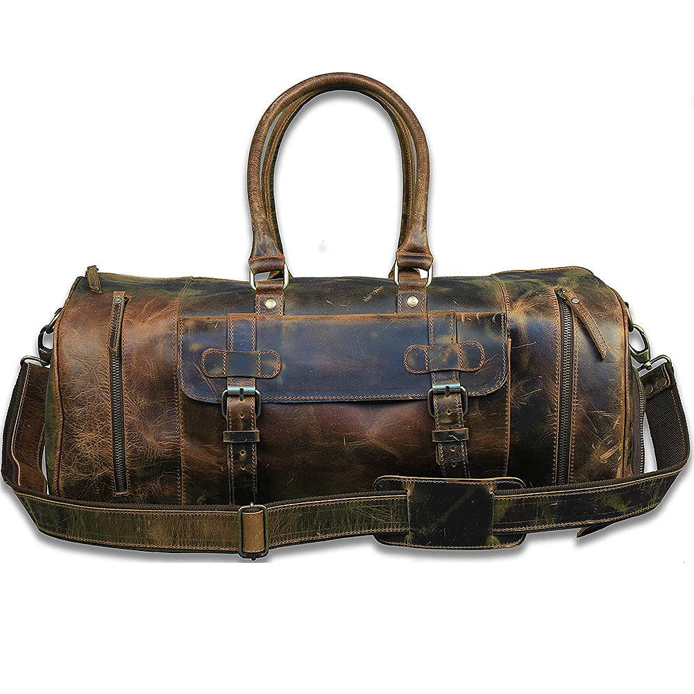 The lifelong full grain buffalo leather duffle bag